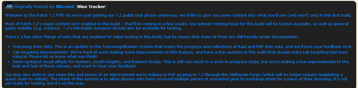 蓝帖：7.2测试服幻化系统将迎来大升级